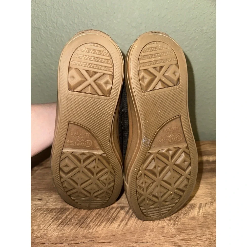 Converse Chuck Taylor All-Star Black Dark Honey Men's 5.5US Wome 7.5US Pre-Owned - Picture 8 of 9